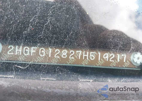 2007 Honda Civic Ex z USA, uszkodzony, nr VIN 2HGFG12827H519217